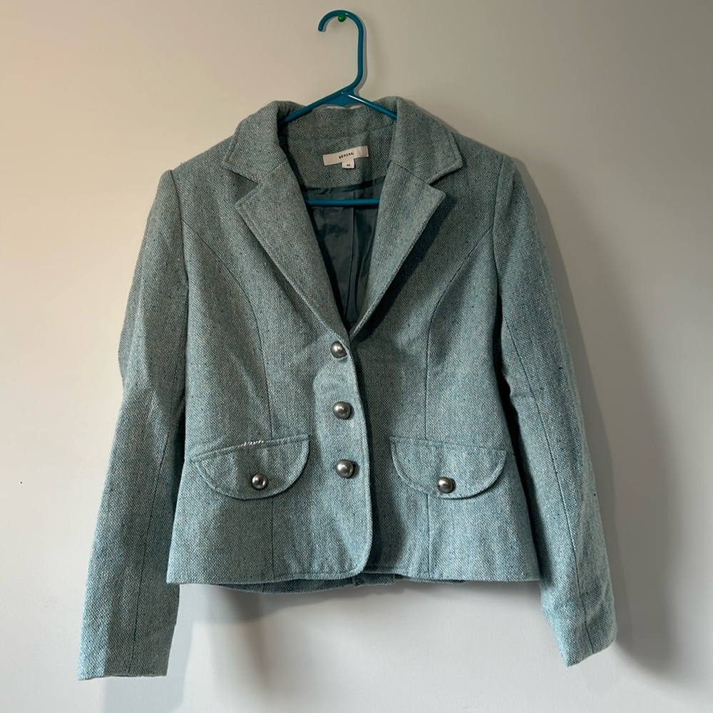 Merona Light Blue Tweed Blazer